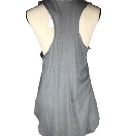 Sundry Graphic Tank Top Locals Only Racerback Gray Womens sz Sm Scoopneck - Picture 5 of 6